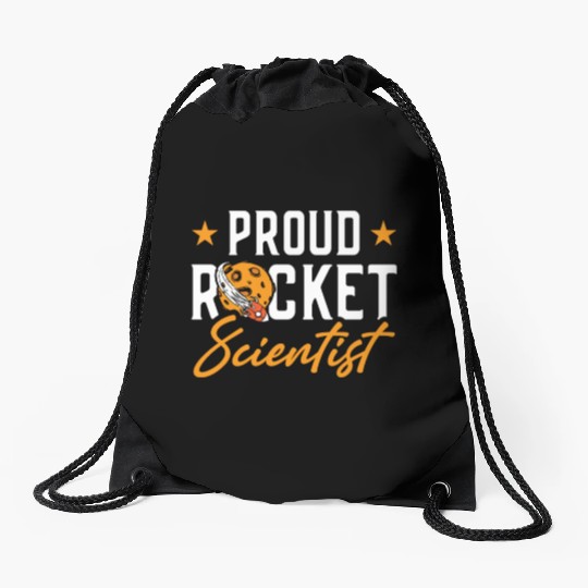 Proud Rocket Scientist Planet Space Ride Gift Drawstring Bags