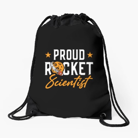 Proud Rocket Scientist Planet Space Ride Gift Drawstring Bags