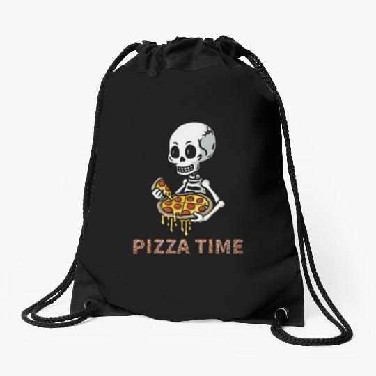 Cheesy Laughs: Pizza Apparel Drawstring Bags