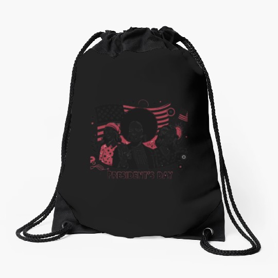 history of us presidents day Drawstring Bags