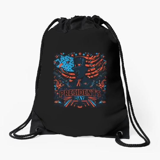 history of us presidents day Drawstring Bags