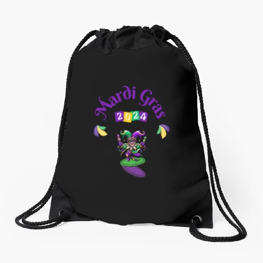 Mardi gras Funny Nola New orleans Louisiana Drawstring Bags