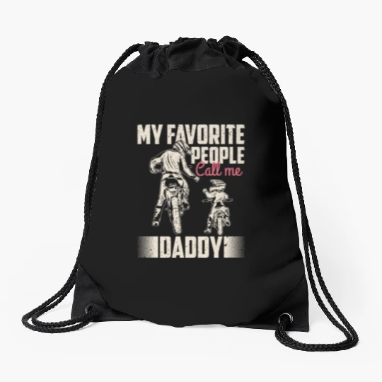 My favorite people call me daddy Vintage Drawstring Bags