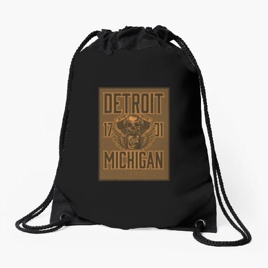 Detroit Drawstring Bags