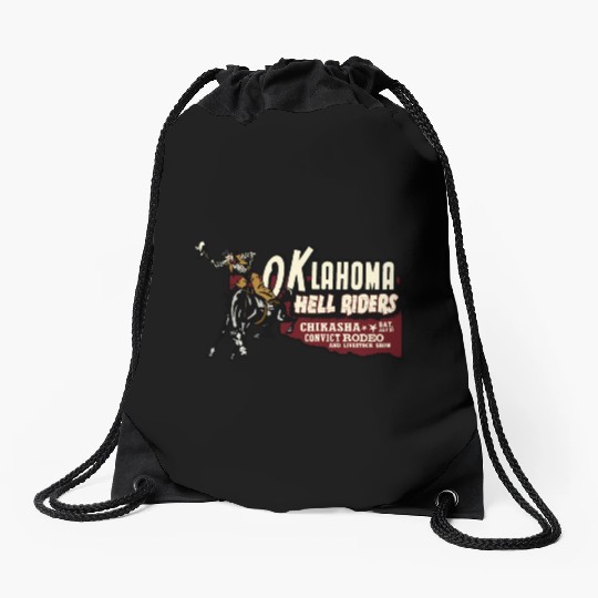 Vintage Convict Rodeo Oklahoma Drawstring Bags