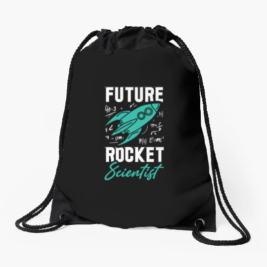 Rocket Scientist Future Mathematician Racket Drawstring Bags
