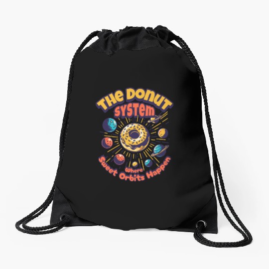 Donut Solar System Drawstring Bags