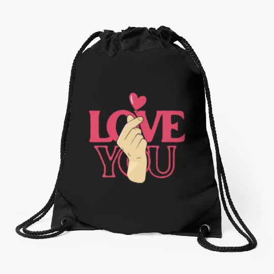 Love You Drawstring Bags