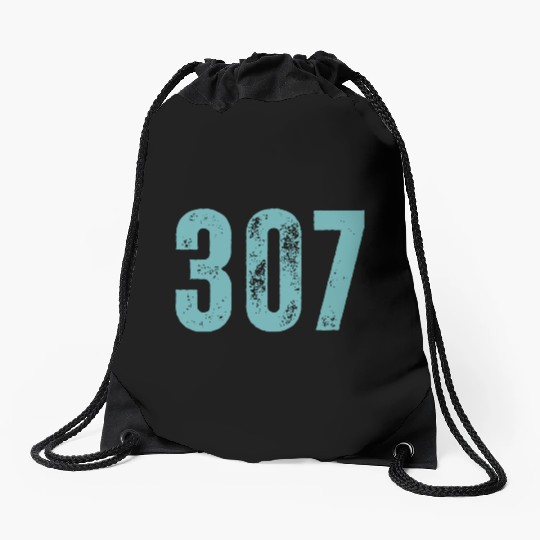 307 Area Code Wyoming Drawstring Bags