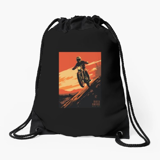 Sunset Motocross - Race Day Drawstring Bags