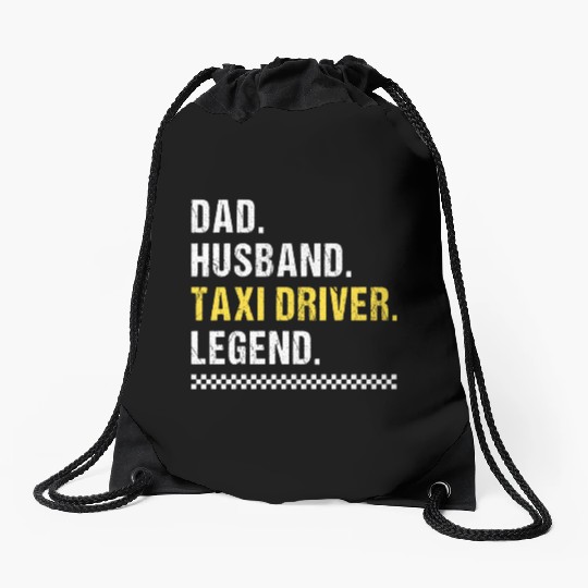 Dad Taxi Driver Drawstring Bags