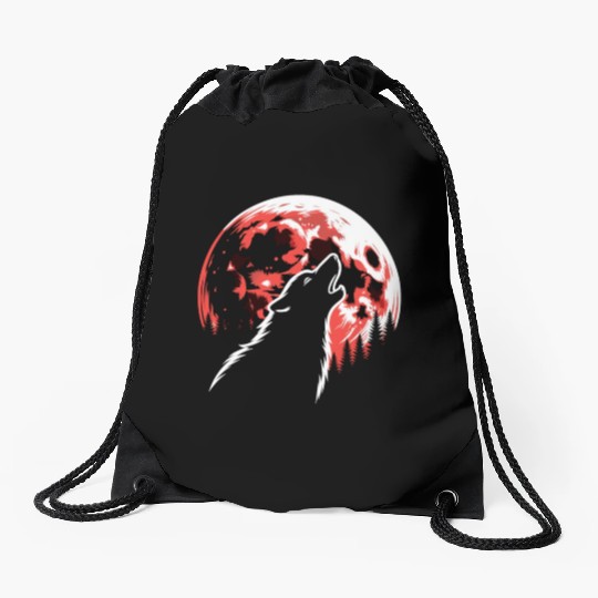 Horror Dog Halloween Spooky Dog Lover Gothic Dog Drawstring Bags