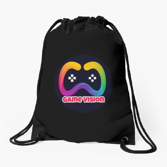 Game Vision Official YouTube Channel Logo Drawstring Bags