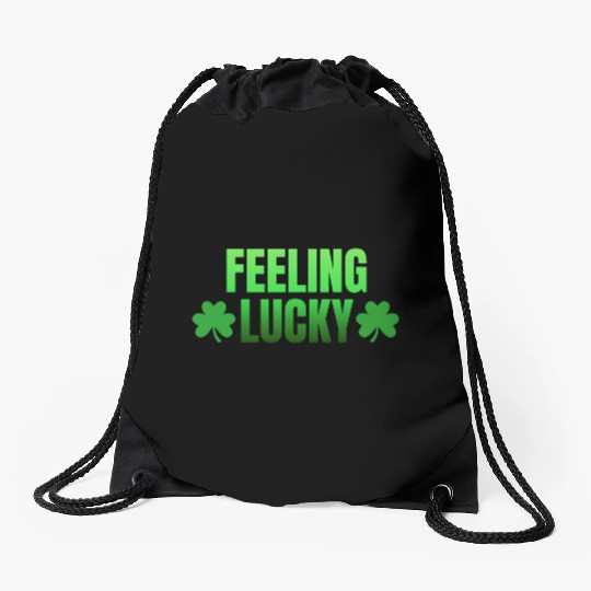 Feeling Lucky Drawstring Bags