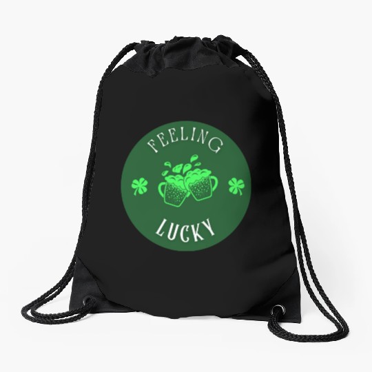 Feeling Lucky Drawstring Bags