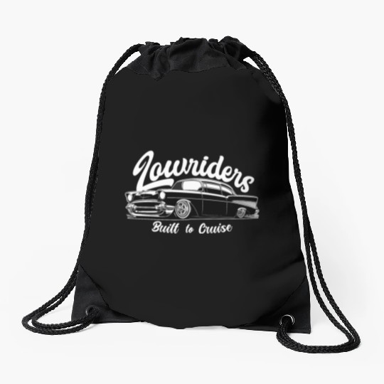 Built to Cruise - Classic Lowrider Tribute Drawstring Bags