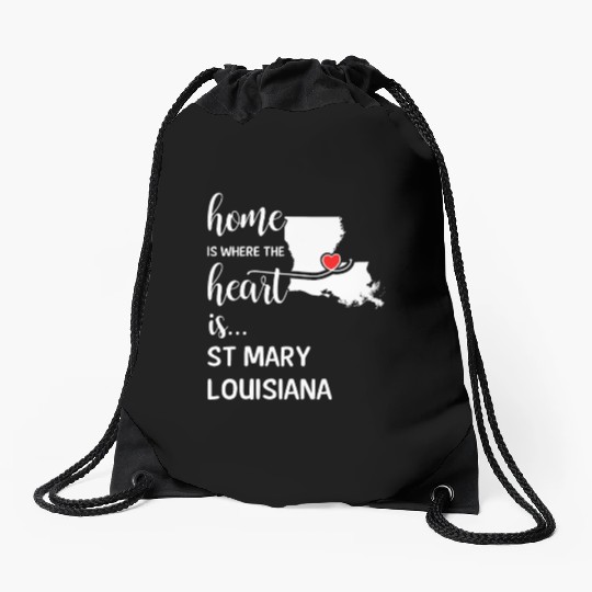 St Mary County Louisiana Is Where My Heart Is Gift Drawstring Bags