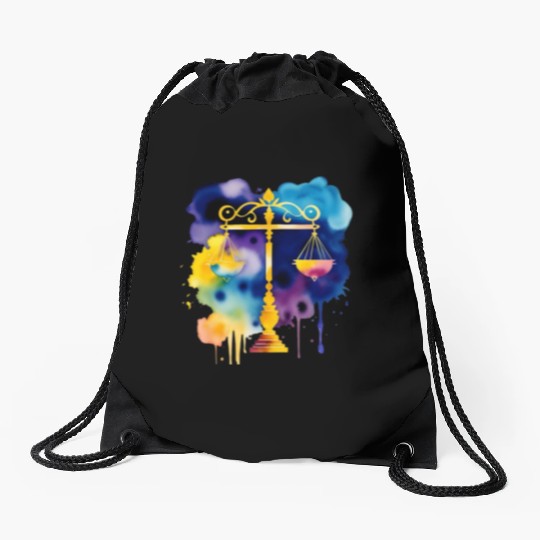 Color splash zodiac: Libra Drawstring Bags