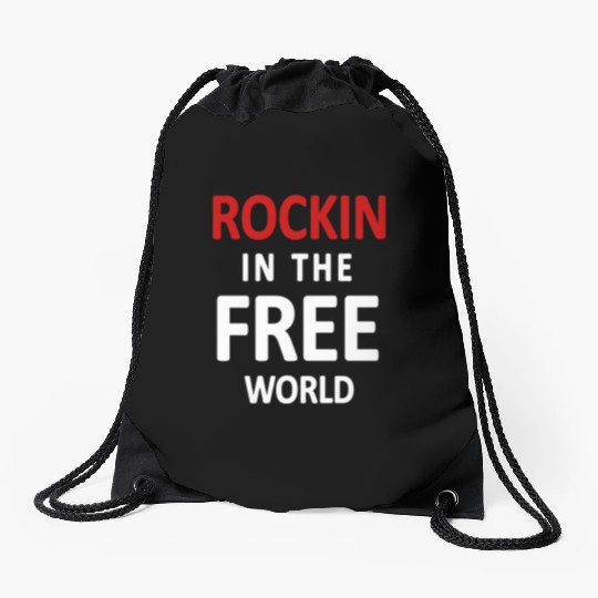 Neil Young Rockin In The Free World Drawstring Bags