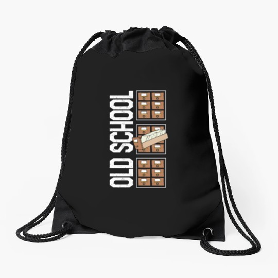 Librarian Drawstring Bags, Old School Drawstring Bags, Gift For Book