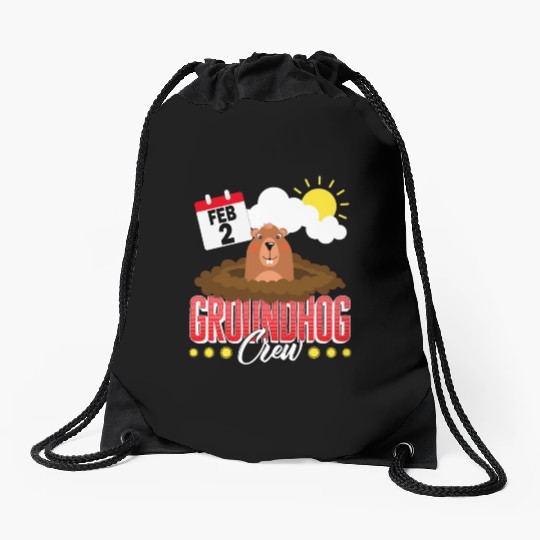 Groundhog Drawstring Bags, Groundhog Crew Predicting Spring