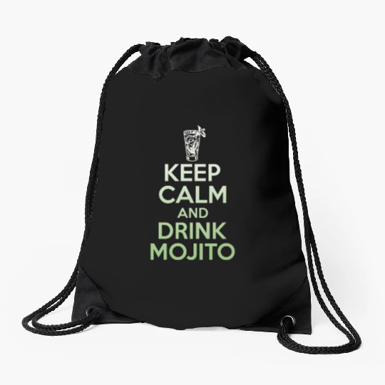Keep Calm And Drink Mojito Drawstring Bags - Funny Rum