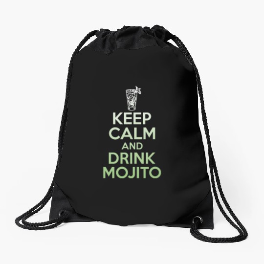 Keep Calm And Drink Mojito Drawstring Bags - Funny Rum