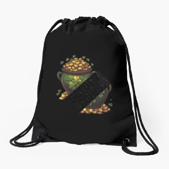 Golden coins, st patricks day Drawstring Bags