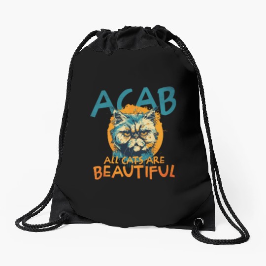 ACAB All Cats Are Beautiful Drawstring Bags