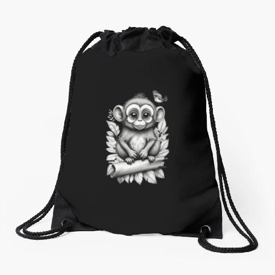 monkey Drawstring Bags