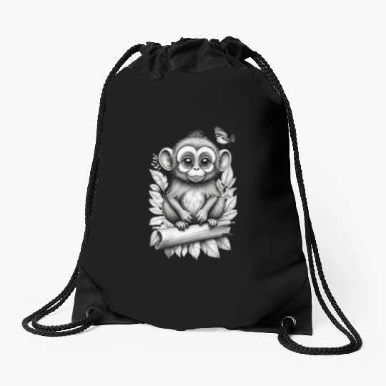 monkey Drawstring Bags