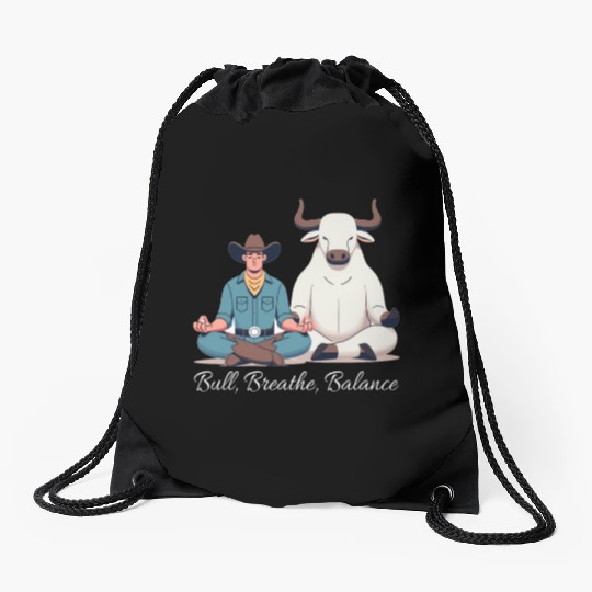 Rodeo Bull Riding Livestock Show Farmer Cattle Drawstring Bags