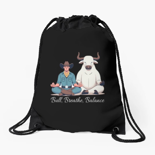 Rodeo Bull Riding Livestock Show Farmer Cattle Drawstring Bags