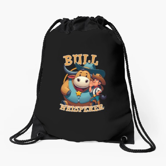 Rodeo Bull Riding Livestock Show Farmer Cattle Drawstring Bags