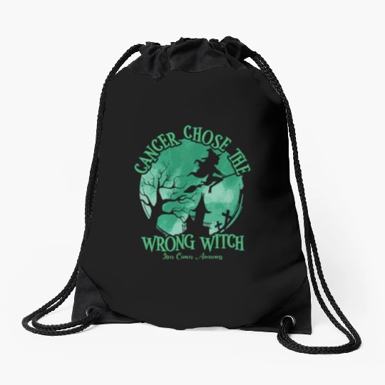 Cancer Witch Green Liver Cancer Drawstring Bags