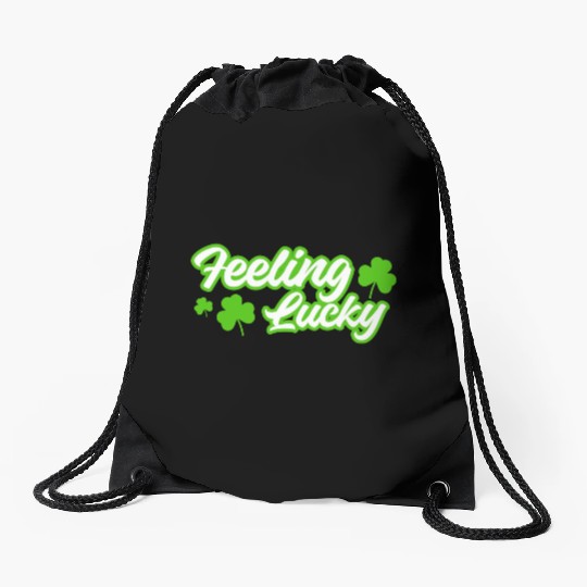 Feeling Lucky St. Patrick's Day Drawstring Bags