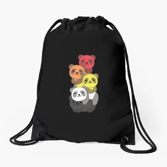 Lithsexual Flag Pride Lgbtq Cute Panda Drawstring Bags