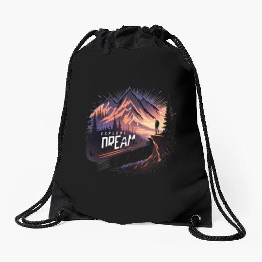 "Horizon Explorer: Embrace the Journey" Drawstring Bags