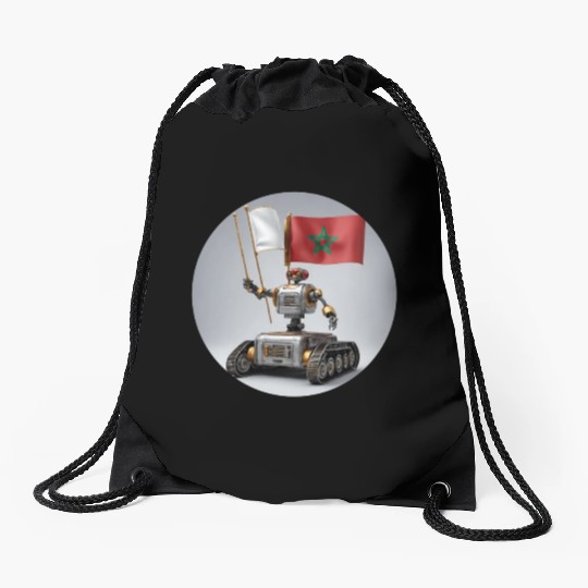 mech robot design crafted Drawstring Bags
