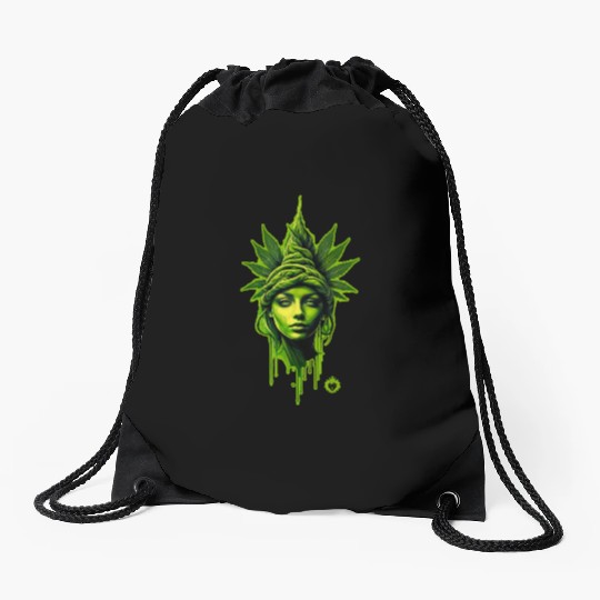 Mary Jane Weed Queen Drawstring Bags