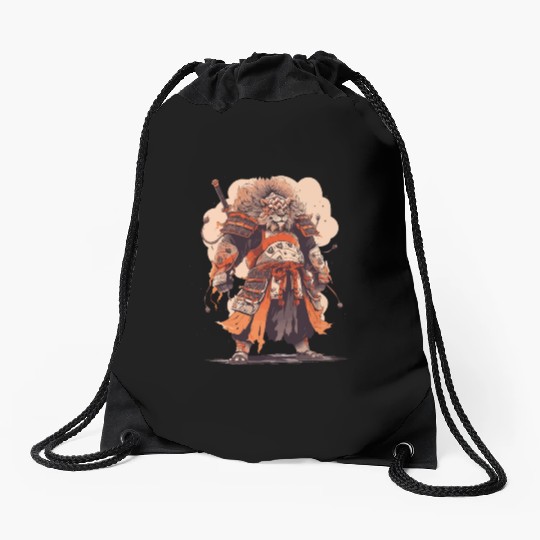 Samurai Katana Sword Anime Lion Manga Warrior Drawstring Bags