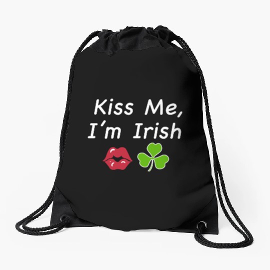 St Patricks Kiss Me I'm Irish Trendy Baby Drawstring Bags, Y2k