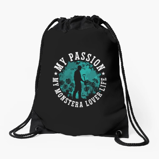 Monster Lover My Passion My Monstera Indoor Plants Drawstring Bags