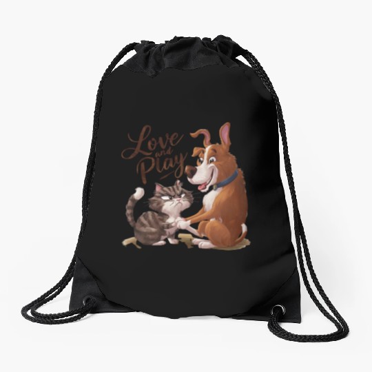 Pets at Play Drawstring Bags