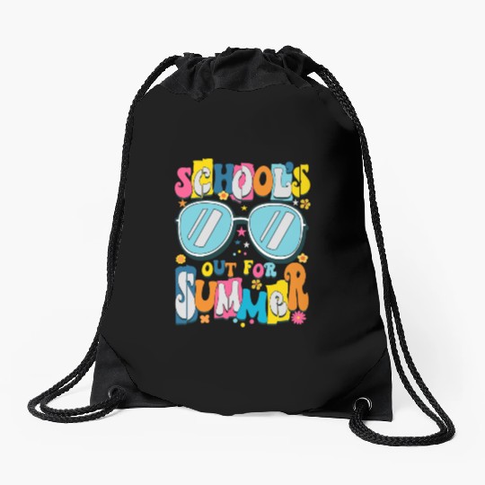 School's Out For Summer Teacher Life Drawstring Bags