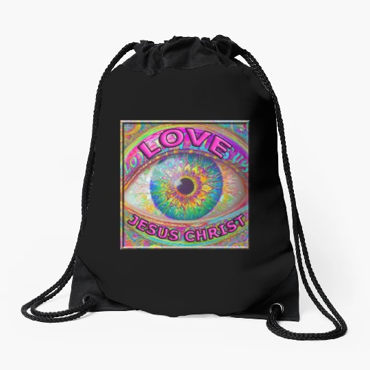 Eye (I) Love JESUS CHRIST Drawstring Bags
