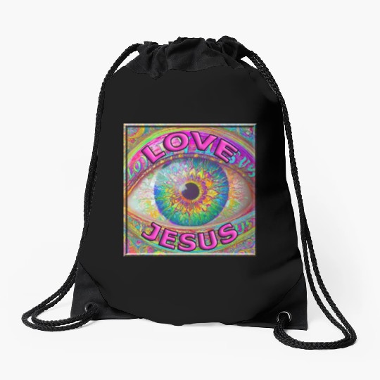 Eye (I) Love Jesus Drawstring Bags