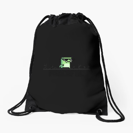 Peaceful rex Drawstring Bags