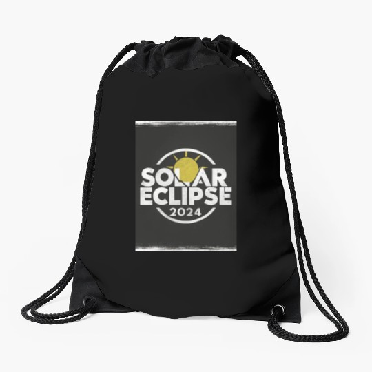 Solar Eclipse 2024 Naturally Phenomenal Drawstring Bags