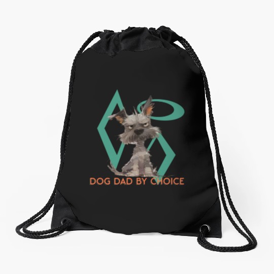 Dog Dad by Choice Drawstring Bags